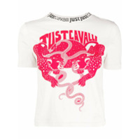 Just Cavalli Camiseta com estampa de logo - Neutro