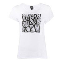 Just Cavalli Camiseta decote careca com estampa gráfica - Branco
