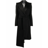 Just Cavalli Casaco assimétrico com cinto - Preto