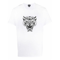 Just Cavalli crew neck logo patch T-shirt - Branco