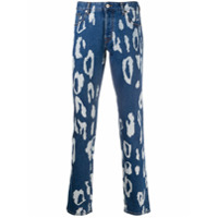 Just Cavalli Just-fit leopard-print jeans - Azul