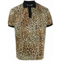 Just Cavalli leopard print polo T-shirt - Neutro