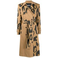 Just Cavalli Trench coat com cinto e estampa de leopardo - Neutro