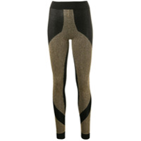 Just Cavalli two-tone knitted leggings - Preto