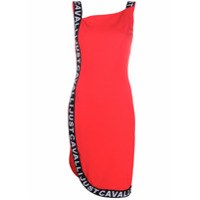 Just Cavalli Vestido ajustado com logo - Vermelho