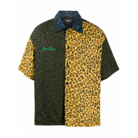 Just Don Camisa mangas curtas com estampa de leopardo - Amarelo