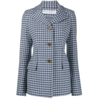 JW Anderson Blazer com estampa xadrez - Azul