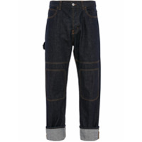 JW Anderson Calça jeans com barra dobrada - Azul