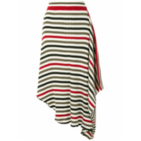 JW Anderson Infinity striped asymmetric skirt - Estampado