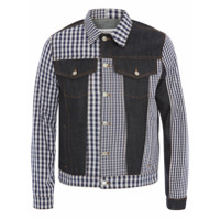 JW Anderson Jaqueta jeans xadrez com patchwork - Roxo