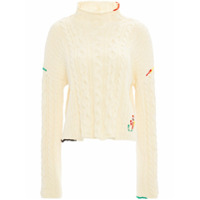 JW Anderson Suéter cropped de algodão - Branco