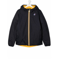 K Way Kids Jaqueta matelassê dupla face - Azul