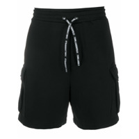 Karl Lagerfeld Bermuda esportiva com logo neon - Preto