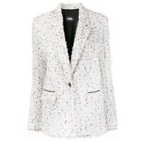 Karl Lagerfeld Blazer de tweed bouclê - Branco