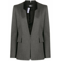 Karl Lagerfeld Blazer Punto de cetim com lapelas - Cinza