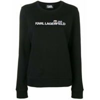Karl Lagerfeld Blusa de moletom com logo 'Ikonik' - Preto