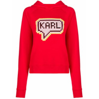 Karl Lagerfeld Blusa Karl Pixel com capuz - Vermelho