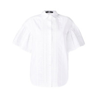 Karl Lagerfeld Camisa com bordado e acabamento engomado - Branco
