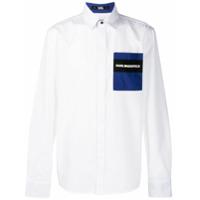 Karl Lagerfeld Camisa com patch de logo bordado - Branco