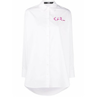 Karl Lagerfeld Camisa mangas longas com estampa fotográfica - Branco