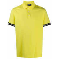 Karl Lagerfeld Camisa polo com logo bordado - Amarelo