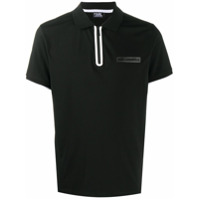 Karl Lagerfeld Camisa polo com zíper - Preto