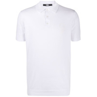 Karl Lagerfeld Camisa polo de algodão K/Ikonik Outline - Branco