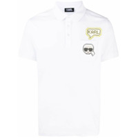 Karl Lagerfeld Camisa polo Karl com patch - Branco