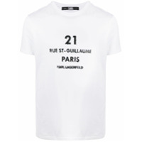 Karl Lagerfeld Camiseta Address com logo - Branco