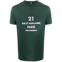 Karl Lagerfeld Camiseta Address com logo - Verde