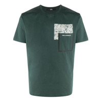 Karl Lagerfeld Camiseta com bolso e estampa digital - Verde