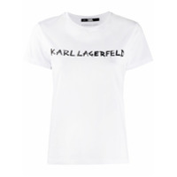 Karl Lagerfeld Camiseta com estampa de logo grafite - Branco