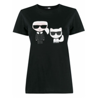 Karl Lagerfeld Camiseta com estampa Karl & Choupette - Preto
