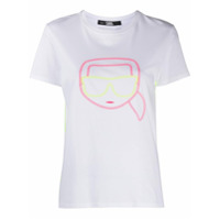 Karl Lagerfeld Camiseta com estampa Karl neon - Branco