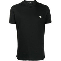 Karl Lagerfeld Camiseta com patch de logo pequeno - Preto