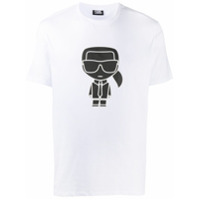Karl Lagerfeld Camiseta decote careca com estampa gráfica - Branco