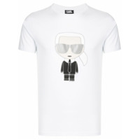 Karl Lagerfeld Camiseta decote careca Karl com logo bordado - Branco