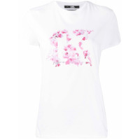 Karl Lagerfeld Camiseta decote careca Orchid K - Branco