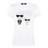 Karl Lagerfeld Camiseta gola redonda com estampa de logo - Branco
