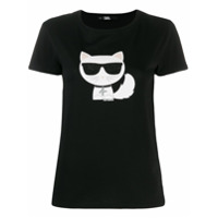 Karl Lagerfeld Camiseta 'Ikonik Choupette' - Preto