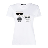 Karl Lagerfeld Camiseta Ikonik Karl & Choupette - Branco