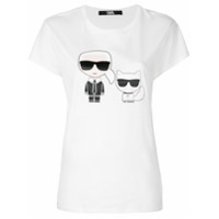 Karl Lagerfeld Camiseta 'Karl & Choupette Ikonik' - Branco