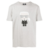 Karl Lagerfeld Camiseta mangas curtas com estampa Karl - Cinza
