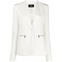 Karl Lagerfeld Jaqueta Punto com logo - Branco