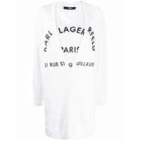 Karl Lagerfeld logo-print sweatshirt dress - Branco