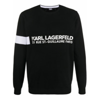 Karl Lagerfeld Moletom com estampa de logo - Preto