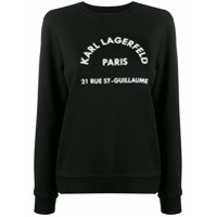 Karl Lagerfeld Moletom com logo Address - Preto