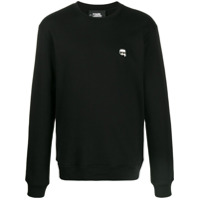 Karl Lagerfeld Moletom com patch de borracha - Preto