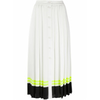 Karl Lagerfeld Saia com pregas e listras na barra - Branco