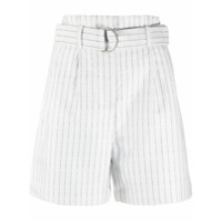 Karl Lagerfeld Short com cinto e estampa risca de giz - Neutro